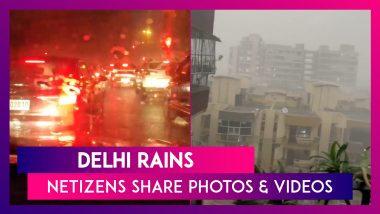 Delhi Rains: Heavy Rainfall Lashes National Capital, IMD Predicts Light To Moderate Showers; Netizens Share Photos & Videos