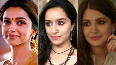 How To Style Nose Ring? From Deepika Padukone to Anushka Sharma, Bollywood Actresses and Their Famous Nose Ring Looks!