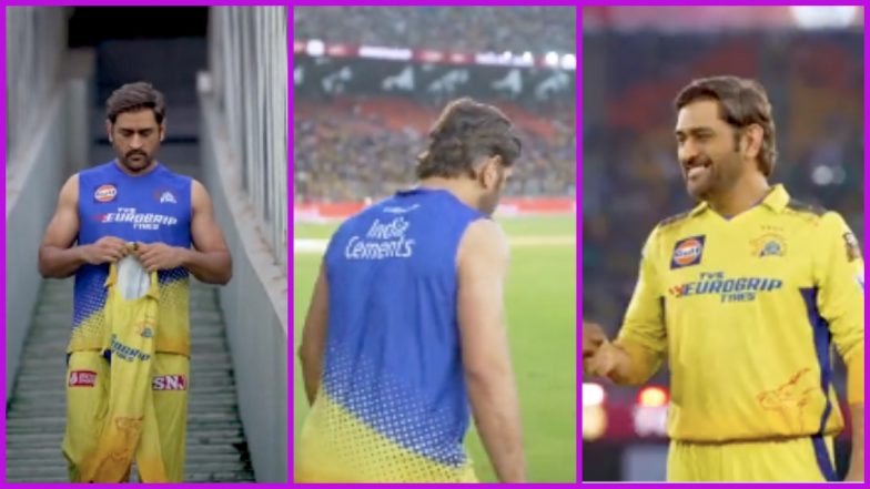 Goosebumps Guaranteed! MS Dhoni Enters Narendra Modi Stadium Amid Loud Cheer for CSK vs GT IPL 2023 Final Toss (Watch Video)