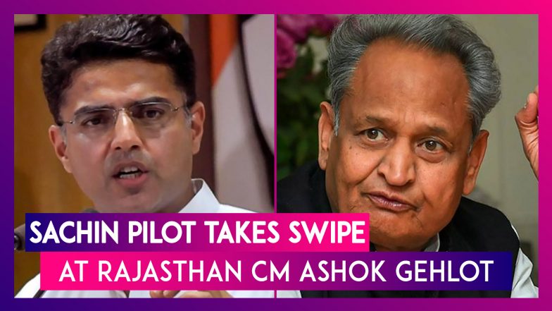 Sachin Pilot Takes Swipe At Rajasthan CM Ashok Gehlot; Says &lsquo;It Seems Vasundhara Raje Is His Leader & Not Sonia Gandhi&rsquo;