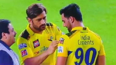 ‘Catch Nahi Pakda’ MS Dhoni Refuses to Sign Deepak Chahar’s Jersey At First After CSK’s IPL 2023 Title Win, Fans Come Up With Hilarious Reactions As Video Goes Viral