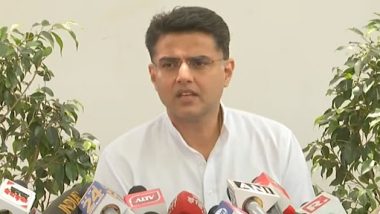 Rajasthan Congress Infighting: Sachin Pilot Takes Swipe at CM Ashok Gehlot, Says 'It Seems Vasundhara Raje Scindia Is His Leader and Not Sonia Gandhi' (Watch Video)