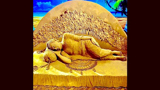 Buddha Purnima 2023 Sand Art: Sudarsan Pattnaik Creates Beautiful Sculpture of Gautam Buddha To Extend Greetings on Buddha Jayanti (View Pic)