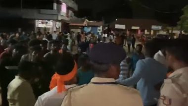 Curfew Imposed in Karnataka's Moodushedde Due to Violence After Stones Pelted at Congress Candidate Mithun Rai’s Car (Watch Video)