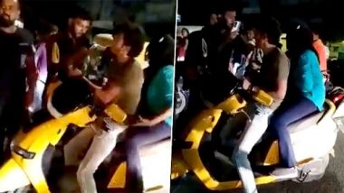 Madhya Pradesh Shocker: Woman, Man of Different Faiths Manhandled by Mob After Dining at Indore Hotel (Watch Video)