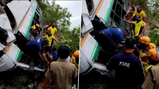 Uttarakhand Road Accident: Bus Overturns After Losing Control Near Chandni Chowk in Haridwar, Two Killed (See Pics)