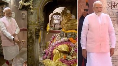 PM Narendra Modi Offers Prayers at Brahma Temple in Rajasthan’s Pushkar (Watch Video)