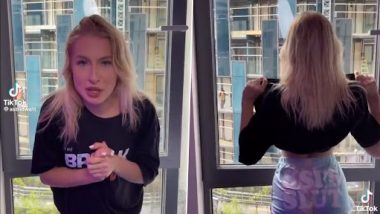 OnlyFans Star Astrid Wett Flashes Her Breasts to Construction Workers From Window, Faces Flak Online After TikTok Video Goes Viral