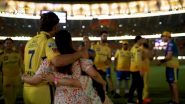MS Dhoni Hugs Wife Sakshi and Daughter Ziva After the IPL 2023 Final Match (See Picture)