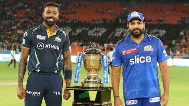 IPL 2023, Qualifier 2: Mumbai Indians Win Toss, Elect to Bowl First Against Gujarat Titans After Rain Delays Match Proceedings