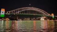 Tricolour on Display at Iconic Structures in Australia: Sydney Harbour Bridge, Opera House Light Up in Tiranga Colours for PM Narendra Modi&rsquo;s Visit (See Pic and Video)