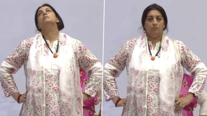 Smriti Irani Performing Yoga Video: Union Minister Performs Yoga Asanas on International Yoga Day 2023