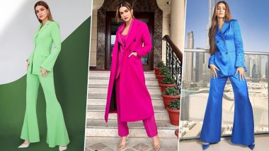 Adipurush Actress Kriti Sanon's Pantsuit Looks Are Equal Parts Chic and Powerful (View Pics)