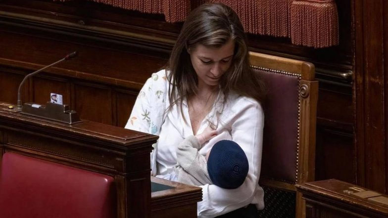 Gilda Sportiello Breastfeeding Video: Italian Lawmaker Brings Baby Boy to Parliament, Becomes First MP to Breastfeed in House