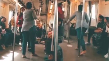 Delhi Metro Women Fight Viral Video: Female Commuters Hurl Abuses at Each Other, One Throws Water on Another During Heated Argument