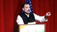 Rahul Gandhi in US: Key Architects of Modern India Were NRIs, BJP, RSS Ideology Is of Nathuram Godse, Says Congress Leader (Watch Video)