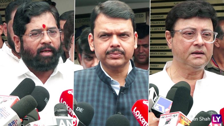 Sulochana Latkar Funeral: Maharashtra CM Eknath Shinde, DY CM Devendra Fadnavis, Sachin Pilgaonkar Visit Actress’ Residence to Pay Last Respects (View Pics)