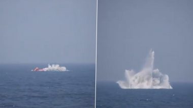 Indian Navy Successfully Destroys Underwater Target Using 'Made-in-India' Heavy Weight Torpedo (Watch Video)