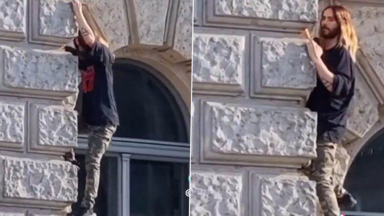 Jared Leto Spotted Climbing Wall of a Hotel in Berlin Without Gear or Protection (Watch Video)