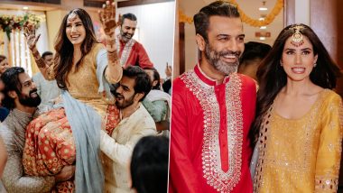 Sonnalli Seygall-Ashesh Sajnani Wedding: Actress Shares Charming Photos From Mehendi Ceremony of Her Dancing and Being Hoisted on Shoulders (View Pics)