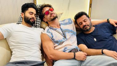 Ganapath -Part 1: Jackky Bhagnani Drops Exciting Update on Upcoming Film With Photo of Tiger Shroff and Director Vikas Bahl Lying on Sofa (View Pic)