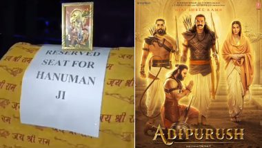 Adipurush: Video of 'Reserved Seat For Hanuman Ji' in Theatre During Screening of Prabhas, Kriti Sanon’s Film Goes Viral - WATCH