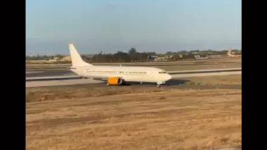 England Football Team Gets Stuck on Taxiway After Plane Carrying Them Makes Wrong Turn After Landing in Malta (Watch Video)