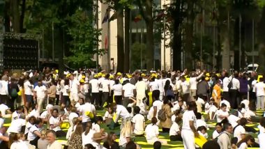 International Yoga Day 2023: Yoga Event At UN HQ Led by PM Narendra Modi Creates Guinness World Record for Most Nationalities Participation (Watch Video)