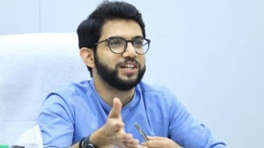 Aaditya Thackeray Car Accident in Mumbai Video: Maharashtra MLA Unhurt After Speeding Bike Hits His Car Near Shiv Sena Bhawan