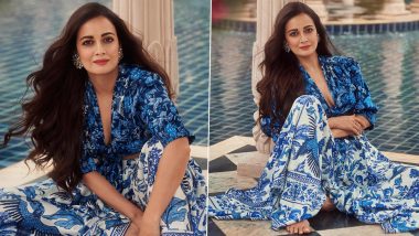 Dia Mirza Looks Adorable in Printed Blue and White Skirt Set in Her Latest Magazine Cover Shoot, Check Pictures of the Actor-Activist