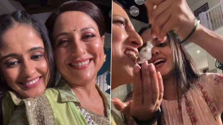 Ayesha Singh aka Sai From GHKKPM Cuts Advance Birthday Cakes With Her Team (Watch Viral Video)