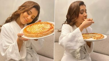 Raashii Khanna Loves Pizza As Much As We Do, Farzi Actor Poses in Bathrobe Having a Slice of Pizza (Check Pictures)