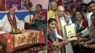 Amit Shah-Usha Barle Meeting Video: Union Home Minister Meets Padma Shri Pandwani Singer in Chhattisgarh's Durg as Part of BJP's 'Maha Jansampark Abhiyan'
