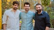 Karan Deol- Drisha Acharya Wedding: Sunny Deol Flaunts His Henna-Adorned Hand at Son&rsquo;s Mehendi Ceremony