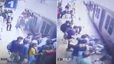 Mumbai: Alert TC Saves Elderly Woman's Life At Wadala Railway Station, Incident Caught on CCTV Camera (Watch Video)