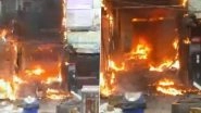 Delhi Fire Video: Bakery in Mayur Bihar Engulfs in Blaze, Four Fire Tenders on Spot
