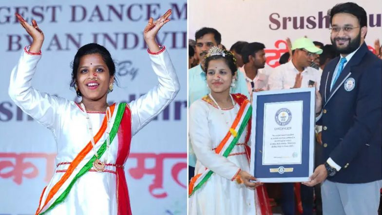 Indian Girl Srushti Sudhir Jagtap Dances for Five Days Straight, Sets Guinness World Record With Nonstop 127-Hour Dance Marathon (See Pics)