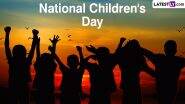 National Children's Day 2023 Images & HD Wallpapers for Free Download Online: Wish Happy Children's Day With WhatsApp Greetings, Quotes and Messages