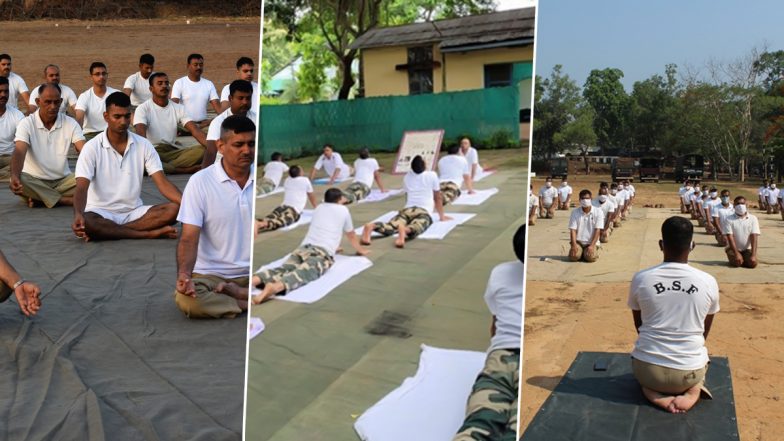 International Yoga Day 2023: From Longewala in Rajasthan to Dong Valley in Arunachal Pradesh, BSF Personnel Perform Yoga at Over 100 Locations Along Pakistan and China Borders, Netizens Share Pics