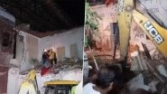 House Collapse in Rajasthan Video: Minor Girl, Elderly Woman Killed After Old House's Roof Collapses in Udaipur