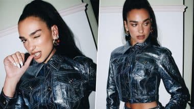 Dua Lipa Is All Things Sexy in Metallic Jacket and Skirt; Check Out the Singer's Glam Photos!