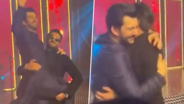 Karan Deol-Drisha Acharya Wedding: Ranveer Singh Lifts Groom-to-Be and Dances With Him at Sangeet Ceremony! (Watch Video)