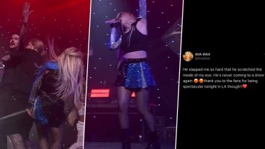 Ava Max Gets Injured on Stage After Fan Slaps Her on the Face; Singer Reveals He Scratched the Inside of Her Eye (Watch Video)