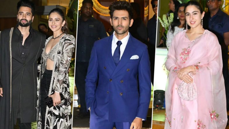 Celebs at Madhu Mantena-Ira Trivedi Wedding: Hrithik Roshan, Kartik Aaryan, Jackky Bhagnani-Rakul Preet Singh, Sara Ali Khan and More Join Post-Wedding Celebrations (View Pics and Videos)