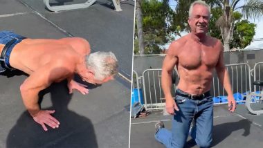 ‘Getting in Shape for My Debates With President Biden!’ US Presidential Candidate Robert F Kennedy Jr Shares His Shirtless Workout Video