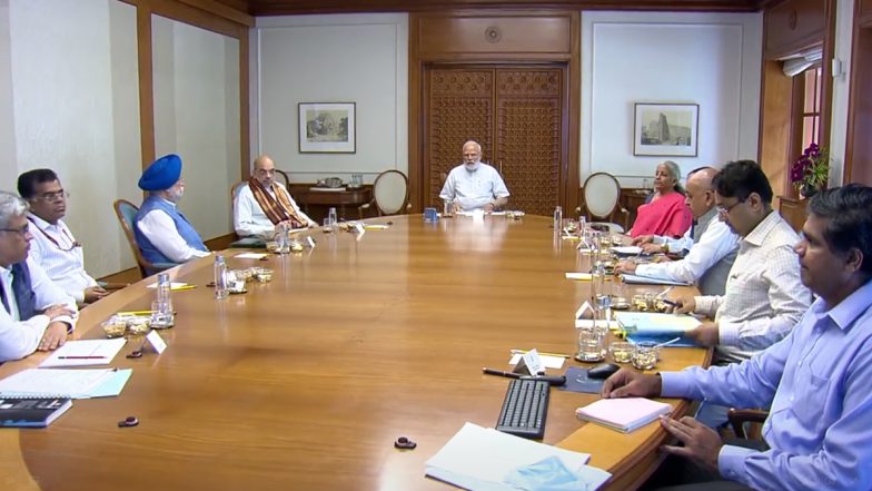 PM Modi Back in Action in India! Prime Minister Narendra Modi Chairs Key Meeting Hours After Landing in Delhi From Landmark Visit to US and Egypt (Watch Video)