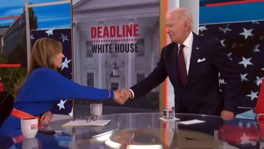 Joe Biden MSNBC Interview Video: US President Exits Live TV Interview Set Before Host Wraps Up Session