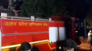 Uttar Pradesh Fire: Two Cars, Nine Bikes Gutted After Blaze Erupts in Basement of Apartment Building in Ghaziabad (See Pics)