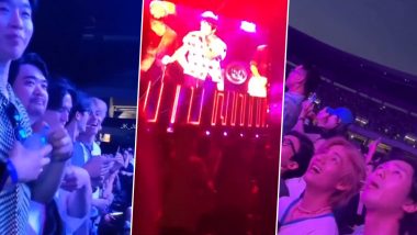 BTS V aka Kim Taehyung at Bruno Mars Concert VIRAL VIDEOS: Watch K-Pop Idol Dancing to 'Marry You' in the Company of His Wooga Squad!