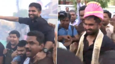 Roshan Arora, Kanpur Merchant Navi Officer, Receives Grand Welcome After 10-Month Detention in Guinea and Nigeria (Watch Video)